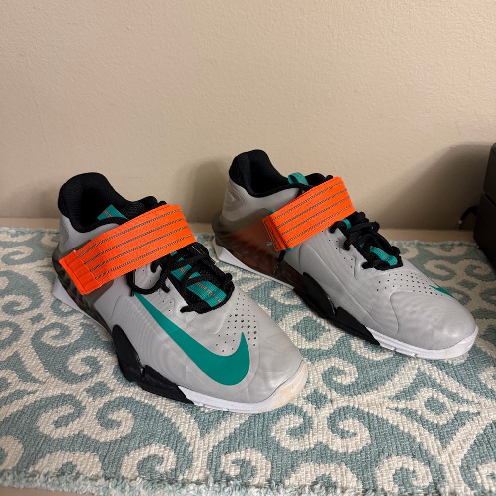 Nike Savaleos Gray Fog Clear Emerald Power Lifting Weightlifting Shoes-Men’s 8.5 - Picture 2 of 8